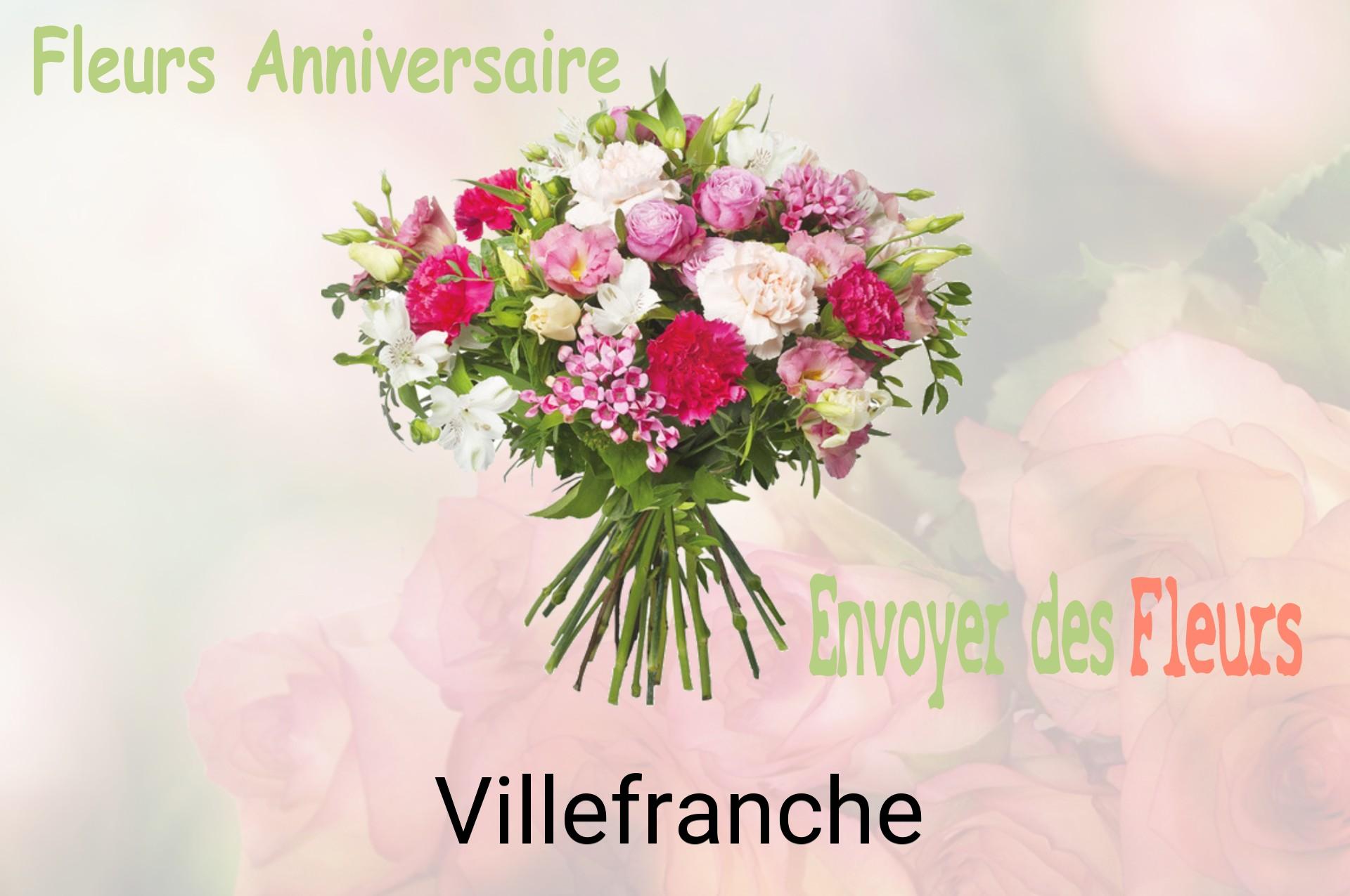 Bouquet de fleurs d’anniversaire livré à Villefranche