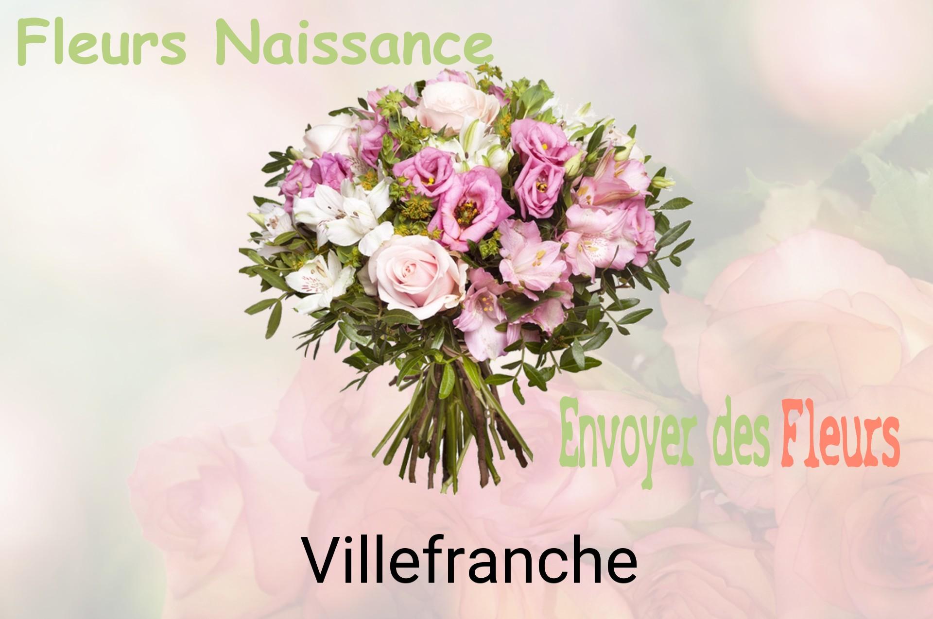 Bouquet de fleurs de naissance livré à Villefranche